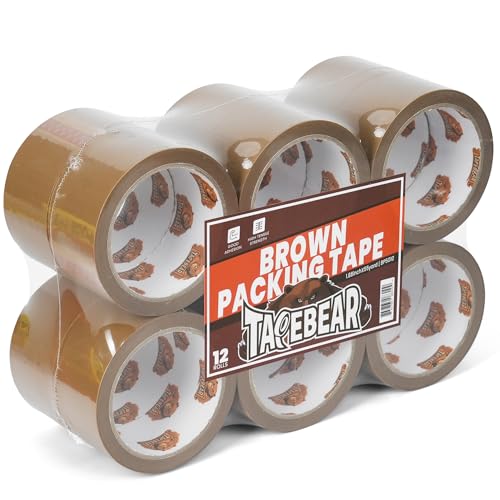TAPEBEAR 12 Rollen Paketklebeband Packband Braun Paketbänder 48mm x 50m, Verpackungsklebeband Paketband 2.0mil Dick für Pakete und Karton Versand, Umzug, Lagerung TAPEBEAR 12 Rollen Paketklebeband Packband Braun Paketbänder 48mm x 50m, Verpackungsklebeband Paketband 2.0mil Dick für Pakete und Karton Versand, Umzug, Lagerung von TAPEBEAR