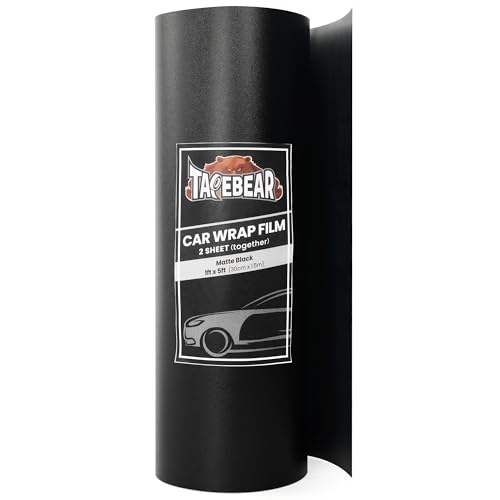 TAPEBEAR Autofolie Schwarz Matt 2 Blätter x 30cm x 150cm, Vinyl Selbstklebend Vinyl-Autofolie Autoaufkleber, Blasenfrei Lackschutzfolien für Auto und Motorrad DIY Laptops TAPEBEAR Autofolie Schwarz Matt 2 Blätter x 30cm x 150cm, Vinyl Selbstklebend Vinyl-Autofolie Autoaufkleber, Blasenfrei Lackschutzfolien für Auto und Motorrad DIY Laptops von TAPEBEAR