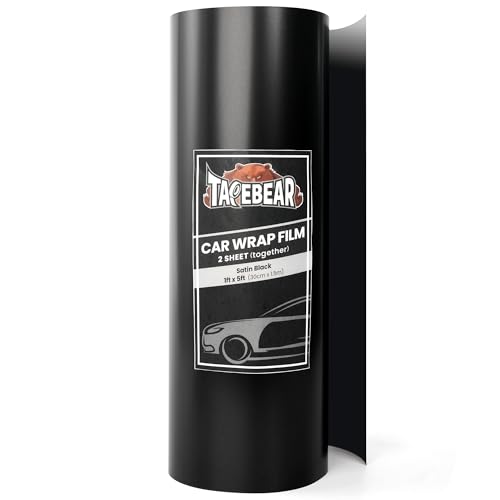 TAPEBEAR Autofolie Schwarz Seidenmatt 2 Blätter x 30cm x 150cm, Vinyl Selbstklebend Vinyl-Autofolie Autoaufkleber, Blasenfrei Lackschutzfolien für Auto und Motorrad DIY Laptops TAPEBEAR Autofolie Schwarz Seidenmatt 2 Blätter x 30cm x 150cm, Vinyl Selbstklebend Vinyl-Autofolie Autoaufkleber, Blasenfrei Lackschutzfolien für Auto und Motorrad DIY Laptops von TAPEBEAR