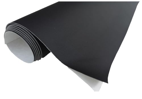 TAPHICEROS Leder Reparatur Set, Schwarz 40 cm x 200 cm, Meterware Kunstleder Selbstklebend Lederreparatur Lederflicken Set Hochwertiges Lederflickenset für Autositz Sofa Möbel Bürostuhl von TAPHICEROS
