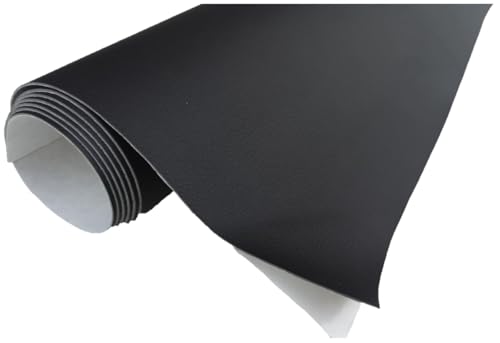 TAPHICEROS Leder Reparatur Set, Schwarz 40 cm x 300 cm, Meterware Kunstleder Selbstklebend Lederreparatur Lederflicken Set Hochwertiges Lederflickenset für Autositz Sofa Möbel Bürostuhl von TAPHICEROS