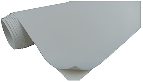 TAPHICEROS Leder Reparatur Set, Weiß 50cm x 140cm, Meterware Kunstleder Selbstklebend Lederreparatur Lederflicken Set Hochwertiges Lederflickenset für Autositz Sofa Möbel Bürostuhl von TAPHICEROS