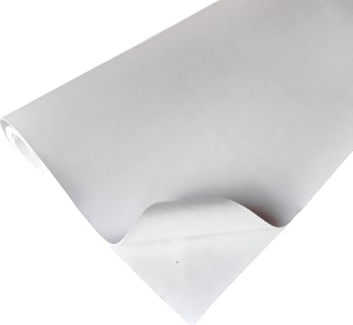 TAPHICEROS Leder Reparatur Set | Weiß 50cm x 140cm | Meterware Kunstleder Selbstklebend Lederreparatur Lederflicken Set Hochwertiges Lederflickenset für Autositz Sofa Möbel Bürostuhl von TAPHICEROS