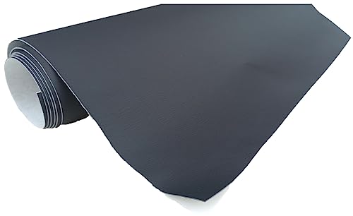 TAPHICEROS Leder Reparatur Set Meterware Kunstleder Selbstklebend Lederreparatur Lederflicken Set Hochwertiges Lederflickenset für Autositz Sofa Möbel Bürostuhl | Graphit, 100cm x 140cm von TAPHICEROS