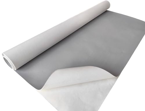 TAPHICEROS Leder Reparatur Set | Hellgrau, 150cm x 140cm | Meterware Kunstleder Selbstklebend Lederreparatur Lederflicken Set Hochwertiges Lederflickenset für Autositz Sofa Möbel Bürostuhl von TAPHICEROS