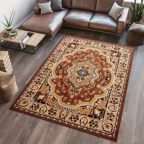 TAPISO Atlas Teppich Kurzflor Braun Hellbraun Beige Klassisch Orientteppich Floral Ornament Bordüre Vintage Wohnzimmer Schlafzimmer ÖKOTEX 160 x 220 cm TAPISO Atlas Teppich Kurzflor Braun Hellbraun Beige Klassisch Orientteppich Floral Ornament Bordüre Vintage Wohnzimmer Schlafzimmer ÖKOTEX 160 x 220 cm von TAPISO