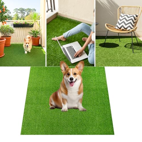 TAPISO Canyoo Rasenteppich Kunstrasen Grün - Höhe:20 mm Meterware für Garten Balkone Terrassen Wintergärten 100 x 800 cm von TAPISO