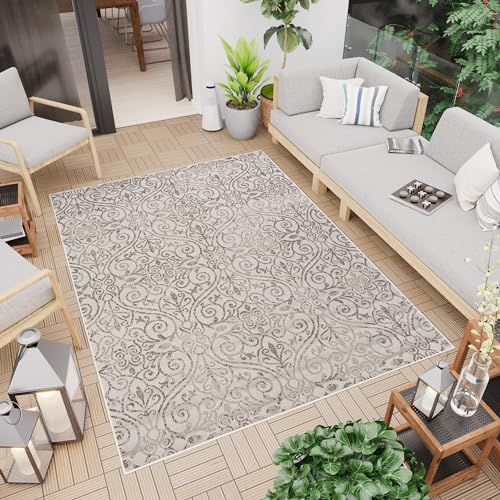 TAPISO Capri Teppich Outdoor Beige Sisaloptik Flachgewebe Floral Design Balkon Terrasse Küche Indoor Wasserfest Wetterfest UV-Beständig 80 x 150 cm TAPISO Capri Teppich Outdoor Beige Sisaloptik Flachgewebe Floral Design Balkon Terrasse Küche Indoor Wasserfest Wetterfest UV-Beständig 80 x 150 cm von TAPISO