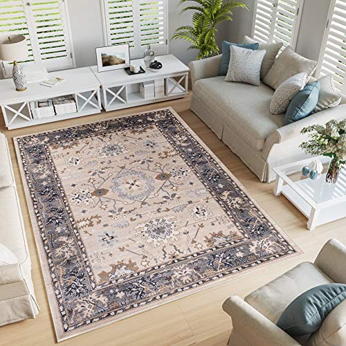 TAPISO Colorado Teppich Wohnzimmer Kurzflor Klassisch Orientalisch Beige Grau Floral Ziegler Ornament Muster Orientteppich ÖKOTEX 300 x 400 cm TAPISO Colorado Teppich Wohnzimmer Kurzflor Klassisch Orientalisch Beige Grau Floral Ziegler Ornament Muster Orientteppich ÖKOTEX 300 x 400 cm von TAPISO