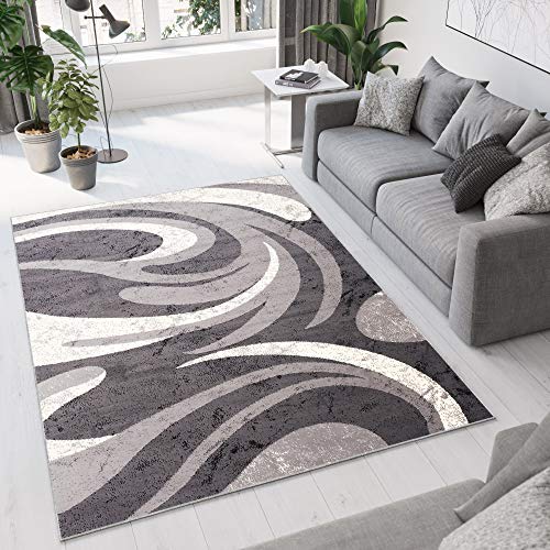 TAPISO Dream Teppich Wohnzimmer Kurzflor Modern Creme Grau Wellen Meliert Verwischt Designer Schlafzimmer Esszimmer ÖKOTEX 140 x 200 cm TAPISO Dream Teppich Wohnzimmer Kurzflor Modern Creme Grau Wellen Meliert Verwischt Designer Schlafzimmer Esszimmer ÖKOTEX 140 x 200 cm von TAPISO
