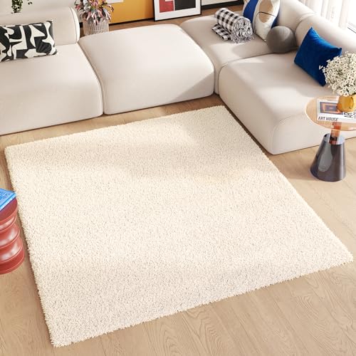TAPISO Essence Teppich Quadratisch Shaggy Hochflor Langflor Beige Einfarbig Weich Modern Design Wohnzimmer Schlafzimmer ÖKOTEX 200 x 200 cm TAPISO Essence Teppich Quadratisch Shaggy Hochflor Langflor Beige Einfarbig Weich Modern Design Wohnzimmer Schlafzimmer ÖKOTEX 200 x 200 cm von TAPISO