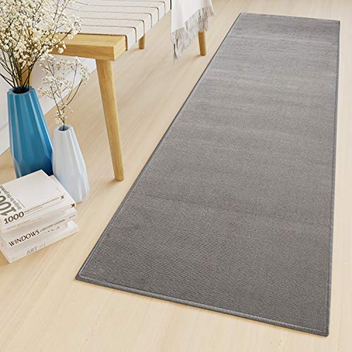 TAPISO Luxury Läufer Teppich Flur Korridor Kurzflor Brücke Schlafzimmer Designer Modern Grau Einfarbig Innenbereich ÖKOTEX 70 x 150 cm TAPISO Luxury Läufer Teppich Flur Korridor Kurzflor Brücke Schlafzimmer Designer Modern Grau Einfarbig Innenbereich ÖKOTEX 70 x 150 cm von TAPISO