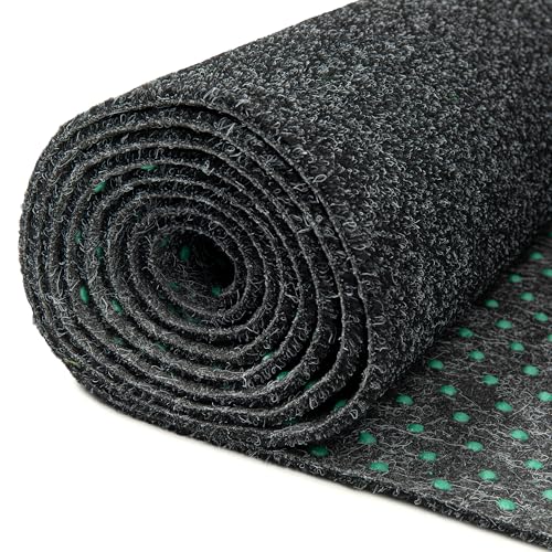 TAPISO Magic Forest Rasenteppich Kunstrasen Anthrazit Balkon Terrasse Garten Outdoor Indoor Meterware Kunststoffrasen Teppich Echtrasenoptik Wetterfest 200 x 850 cm von TAPISO