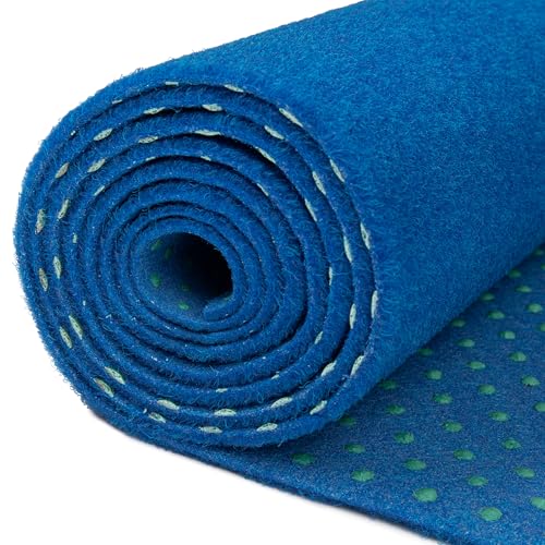 TAPISO Magic Forest Rasenteppich Kunstrasen Blau Balkon Terrasse Garten Outdoor Indoor Meterware Kunststoffrasen Teppich Echtrasenoptik Wetterfest 100 x 1000 cm von TAPISO