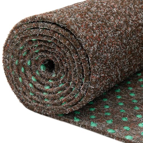 TAPISO Magic Forest Rasenteppich Kunstrasen Braun Balkon Terrasse Garten Outdoor Indoor Meterware Kunststoffrasen Teppich Echtrasenoptik Wetterfest 100 x 500 cm von TAPISO