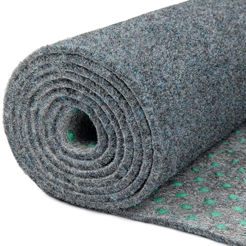 TAPISO Magic Forest Rasenteppich Kunstrasen Grau Balkon Terrasse Garten Outdoor Indoor Meterware Kunststoffrasen Teppich Echtrasenoptik Wetterfest 400 x 350 cm von TAPISO