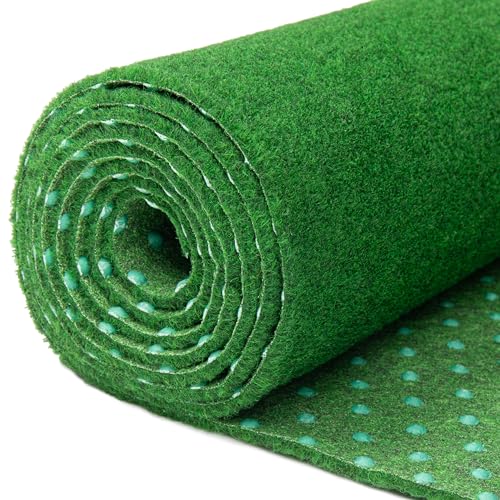 TAPISO Magic Forest Rasenteppich Kunstrasen Grün Balkon Terrasse Garten Outdoor Indoor Meterware Kunststoffrasen Teppich Echtrasenoptik Wetterfest 400 x 350 cm von TAPISO