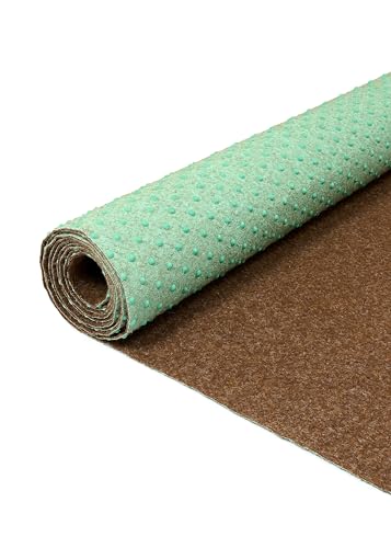 TAPISO Pemba Rasenteppich Kunstrasen Braun Höhe:4 mm Kunstrasenteppich mit Noppen Wetterfest Schnelltrocknend Outdoor Balkon Terrasse Garten 400 x 800 cm von TAPISO
