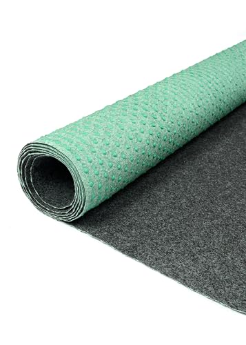 TAPISO Pemba Rasenteppich Kunstrasen Dunkelgrau Höhe:4 mm Kunstrasenteppich mit Noppen Wetterfest Schnelltrocknend Outdoor Balkon Terrasse Garten 200 x 140 cm von TAPISO