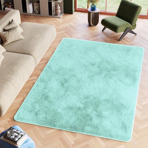 TAPISO Silk Teppich Shaggy rutschfest Pfefferminzgrün Antirutsch Hochflor Langflor Kuschelig Schlafzimmer Wohnzimmer Bedvorleger ÖKO-TEX 80 x 150 cm TAPISO Silk Teppich Shaggy rutschfest Pfefferminzgrün Antirutsch Hochflor Langflor Kuschelig Schlafzimmer Wohnzimmer Bedvorleger ÖKO-TEX 80 x 150 cm von TAPISO