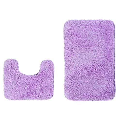 TAPISO Sunrise Teppich Badematte Badezimmer Set Badvorleger Badeteppich Hochflor Shaggy rutschfest Lila Violett Microfibra 50 x 80 cm + 50 x 40 cm TAPISO Sunrise Teppich Badematte Badezimmer Set Badvorleger Badeteppich Hochflor Shaggy rutschfest Lila Violett Microfibra 50 x 80 cm + 50 x 40 cm von TAPISO