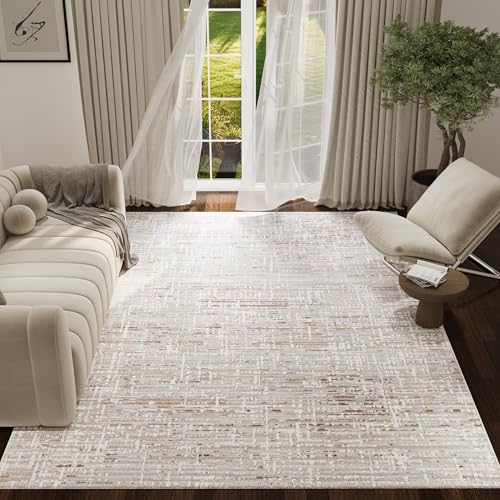 TAPISO Trend Teppich Kurzflor - Moderner Teppich Hochwertig- Eleganter Wohnzimmerteppich in Creme Beige mit Braun Grau- Streifen Verwischt Figuren- Pflegeleichter Teppich-Oeko-TEX 140 x 200 cm TAPISO Trend Teppich Kurzflor - Moderner Teppich Hochwertig- Eleganter Wohnzimmerteppich in Creme Beige mit Braun Grau- Streifen Verwischt Figuren- Pflegeleichter Teppich-Oeko-TEX 140 x 200 cm von TAPISO