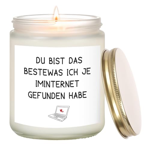 TAPLUX Valentinstag Jahrestag Geschenk für Ihn Sie - Du Bist Das Beste Geschenkidee Duftkerze Liebes Geschenke für Männer Frauen Partner- Kerze im Glas Weihnachten Geburtstag für Freundin Freund 7OZ von TAPLUX
