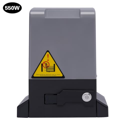 550W/370W Elektrischer Schiebetorantrieb,Automatischer Flügeltorantrieb,Garagentorantrieb Mit 2 Fernbedienungen,Hoftor Komplettset,Universell für alle Schiebetüren geeignet (550W) von TAPMING