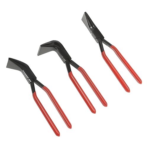 Abkantzange Blechzange Falzzangen Satz 3 Stück, Blechzange Absetzzange 0°, 45° und 90, Länge 290mm, Kohlenstoffstahl schwarz brüniert, Dachdecker werkzeug von TAPMING