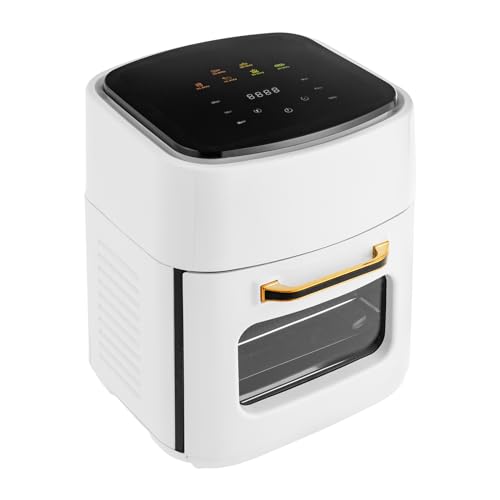 Airfryer 15L Mit LED-Anzeige Temperaturbereich 80-200℃ Heißluftfritteuse 1400W 5-65 Minuten Überhitzungsschutz Weiß 370.5 * 290 * 370.5mm von TAPMING