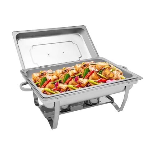 Chafing Dish Buffet-Set,Chafing Dish Profi Set 2.38Gal Große Kapazität Edelstahl speisewärmer Geeignet für Buffet und Partys Chafing Dish Buffet-Set,Chafing Dish Profi Set 2.38Gal Große Kapazität Edelstahl speisewärmer Geeignet für Buffet und Partys von TAPMING