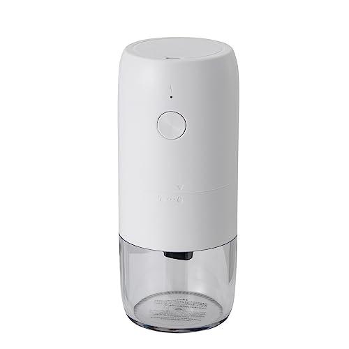 Elektrische Kaffeemühle USB Wiederaufladbare Elektrische Kaffemühle Tragbare Mit 1 Reinigungsbürste Und 1 Typ-C Stromkabel Für Bohnen Gewürze Weiß von TAPMING