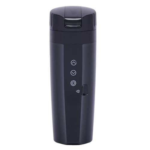 Fahrzeug Heizung Wasser Becher Wasserkocher Portable Kaffee Teetasse 12V 304 Edelstahl Liner 350ml Heizung Becher mit Anti-Spill-Deckel auslaufsicher 20~95°C von TAPMING
