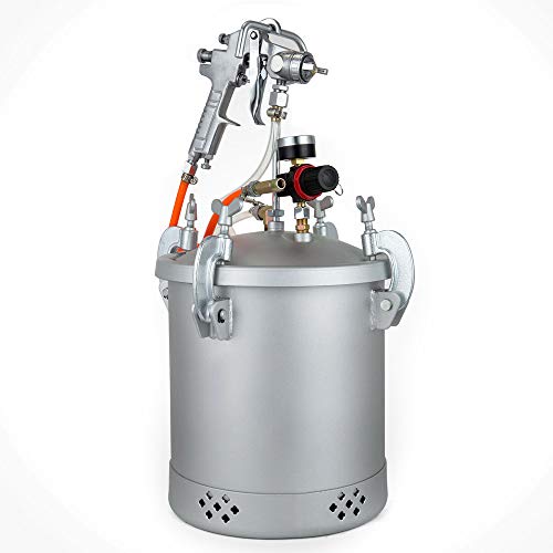 Farbsprühsystem DruckbehÄlter 10L Farbtank Mit 1 Spritzpistole 80psi Farbstoffe Für Projekte Im Lnnen- Und Außenbereich Silber 33 * 53cm Farbsprühsystem DruckbehÄlter 10L Farbtank Mit 1 Spritzpistole 80psi Farbstoffe Für Projekte Im Lnnen- Und Außenbereich Silber 33 * 53cm von TAPMING