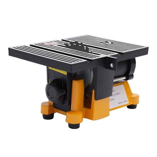 Mini Tischkreissäge Schnitthöhe 5/8“ 220V Sägeblatt-Durchmesser 10cm Tischsäge Tragbare Präzisions Table Saw für Kunststoff Holz Glas Stein Sperrholz OSB-Platten Acryl PVC-Rohre Gipskarton von TAPMING
