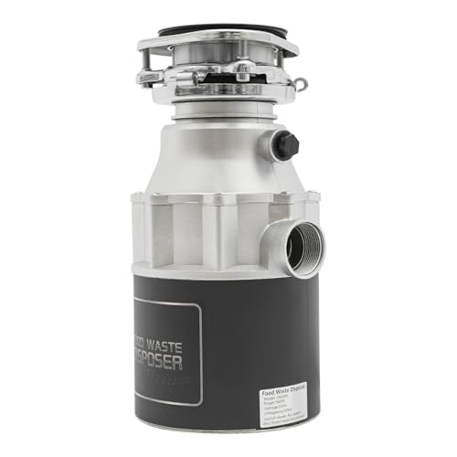 TAPMING 560W Küchenabfallentsorger 1.15L Küche Speisereste Müllschredder Geschwindigkeit 3.600rpm Luftschalter Geräusch 68-73dB Mit 2 Schläuche and 1 Waschbeckenstöpsel von TAPMING
