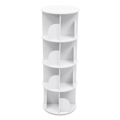 TAPMING Bookshelf Organizer Floor Standing Storage Shelf 4 Tiers 360° Rotating Bookshelf Multifunktionaler Ausstellungsstand Für Schlafzimmer Wohnzimmer TAPMING Bookshelf Organizer Floor Standing Storage Shelf 4 Tiers 360° Rotating Bookshelf Multifunktionaler Ausstellungsstand Für Schlafzimmer Wohnzimmer von TAPMING