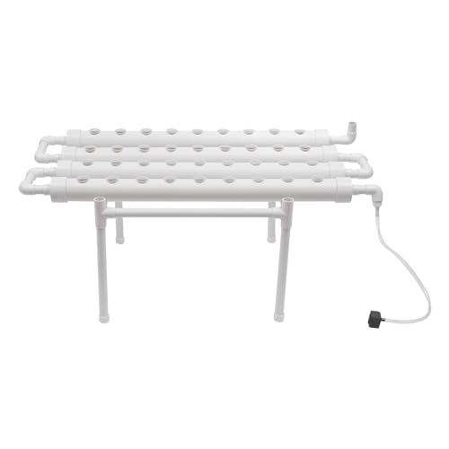 TAPMING Hydroponic Site Grow Kit 36 ​​Standorte 4 Rohre Erdlose Pflanzenanbau Systeme PVC Erdlose Pflanzenanbau Systeme Hydroponische Anzuchtsets mit Wasserpumpe für Den Anbau Von Gemüse Und Obst von TAPMING