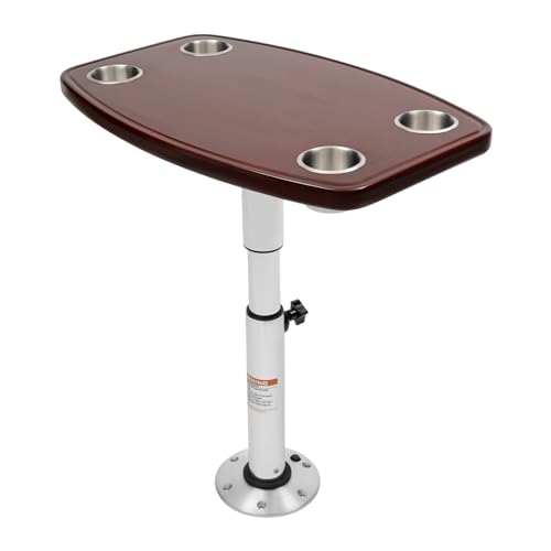 TAPMING Klappbarer Multifunktionstisch Wohnmobiltische Mit 4 Becherhaltern Klappbar Eichenholz-Tischplatte Teleskopisch Boot RV Wohnmobil-Bootstisch TAPMING Klappbarer Multifunktionstisch Wohnmobiltische Mit 4 Becherhaltern Klappbar Eichenholz-Tischplatte Teleskopisch Boot RV Wohnmobil-Bootstisch von TAPMING
