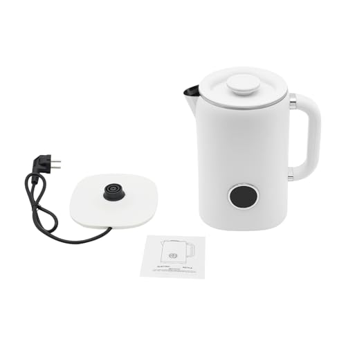 Wasserkocher Smart Wasserkocher 1.7L Temperaturregelung 45℃-100℃ Doppelwand-Design Edelstahl-Innenbehälter 1500W Geräuscharm Warmhaltefunktion Weiß von TAPMING