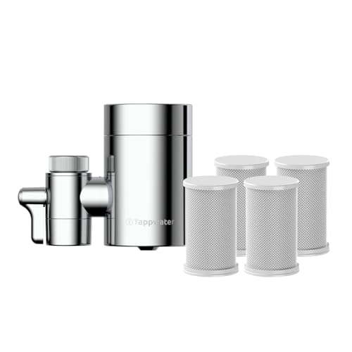 Tappwater EcoPro SMR-Wasserfilter Wasserhahn mit 6 Stufen und Swedish Mineral Rock. Filtert + 100 Stoffe, fügt Mineralien für reines, gesundes Wasser hinzu. Exklusive Filtertechnologie. Jahrespackung von TAPP Water
