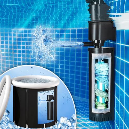 TARARIUM Kalttauchfilter mit 400 GPH für 100-800 Gal U-V Sanitär, Cold Pod Ice Bath Tub Filte, kleiner Poolfilter mit grüner Reinigungsmaschine Pool für kalte Pod Ice Bath Tub Whirlpool Wasser von TARARIUM