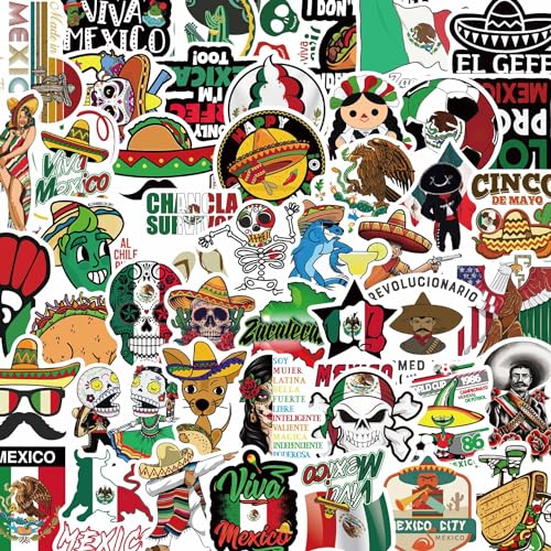 Mexiko Flagge Aufkleber für Fahrrad, Vespa, Auto, Laptop, Koffer - Scrapbook Sticker Set - Aesthetic Mexico Cute Sticker Pack Mexiko Flagge Aufkleber für Fahrrad, Vespa, Auto, Laptop, Koffer - Scrapbook Sticker Set - Aesthetic Mexico Cute Sticker Pack von TARIFA UNITED