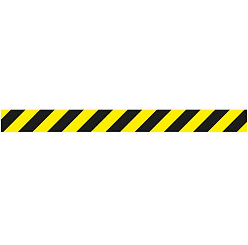 Tarifold Fr 197507 Haftklebeband, Bodenmarkierung: gelb/schwarz – 1000 x 90 mm "Halten Sie Ihre Abstände/Sichtschutzline", Beutel 1 Stück von TARIFOLD