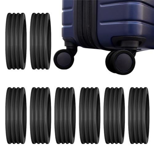 Gepäck Räder Abdeckungen 8 Stück Schutzhülle für Gepäck Koffer, Luggage Suitcase Wheels Cover Reduktion Lärm Schock für Trolley Reisekoffer, Schwarz Gepäck Räder Abdeckungen 8 Stück Schutzhülle für Gepäck Koffer, Luggage Suitcase Wheels Cover Reduktion Lärm Schock für Trolley Reisekoffer, Schwarz von TARKDAK