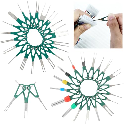 TARKDAK Auspinnwerkzeug KFZ Werkzeug 41 Stück Terminal Entfernung Werkzeugsatz für Auto Entriegelungswerkzeug Auto Kabel Stecker Ausbau Werkzeug Pin Removal Tool Kit für Meisten Anschlussklemmen von TARKDAK