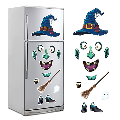 TAROME 13Stk Halloween Hexe Aufkleber Magnete Kühlschrank Dekorationen Böse Hexe Kühlschrankmagnete Magnete Sticker für Halloweenparty Autotür Garagentor Magnettafel von TAROME