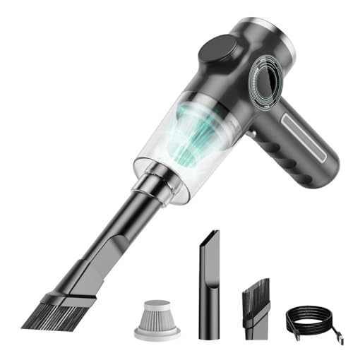 TARSHYRY Akku-Staubsauger, Heimgebrauch Im Auto mit Starker Saugleistung, Wiederaufladbarem Akku und Wiederverwendbarem Filter für Sofa-Tastaturen Im Auto (1 Filter) von TARSHYRY