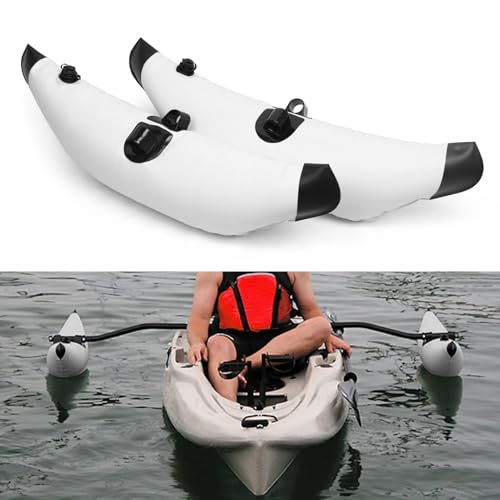 TARSHYRY Ausleger -Stabilisatorsystem für Kajak -Kanu PVC Boot, Ausleger Stabilisator System für Kajak Kanu PVC Boot Aufblasbare mit aufblitterbarer (White) von TARSHYRY
