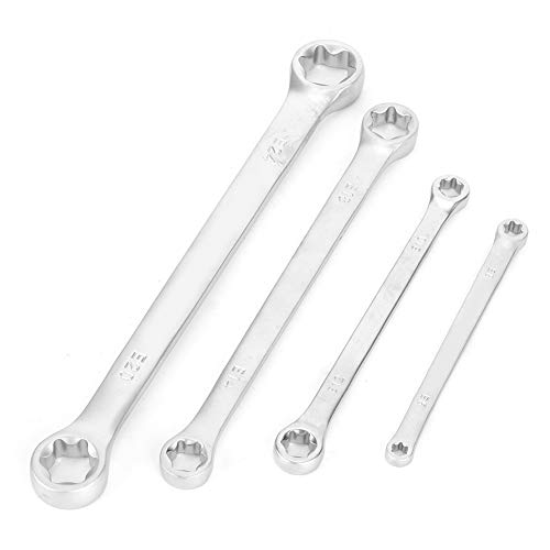 TARSHYRY E Torx -Schraubenschlüsselset, Double Box -Endschlüssel Set 4pcs Sechskantschlüssel Pentalobe Schränner Set Car Reparaturwerkzeugsternschmelze für Automobile, Industrie, Heimgebrauch von TARSHYRY